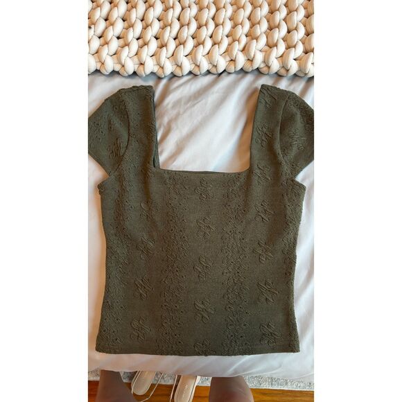 Sage Green Crop Top - Picture 4 of 5